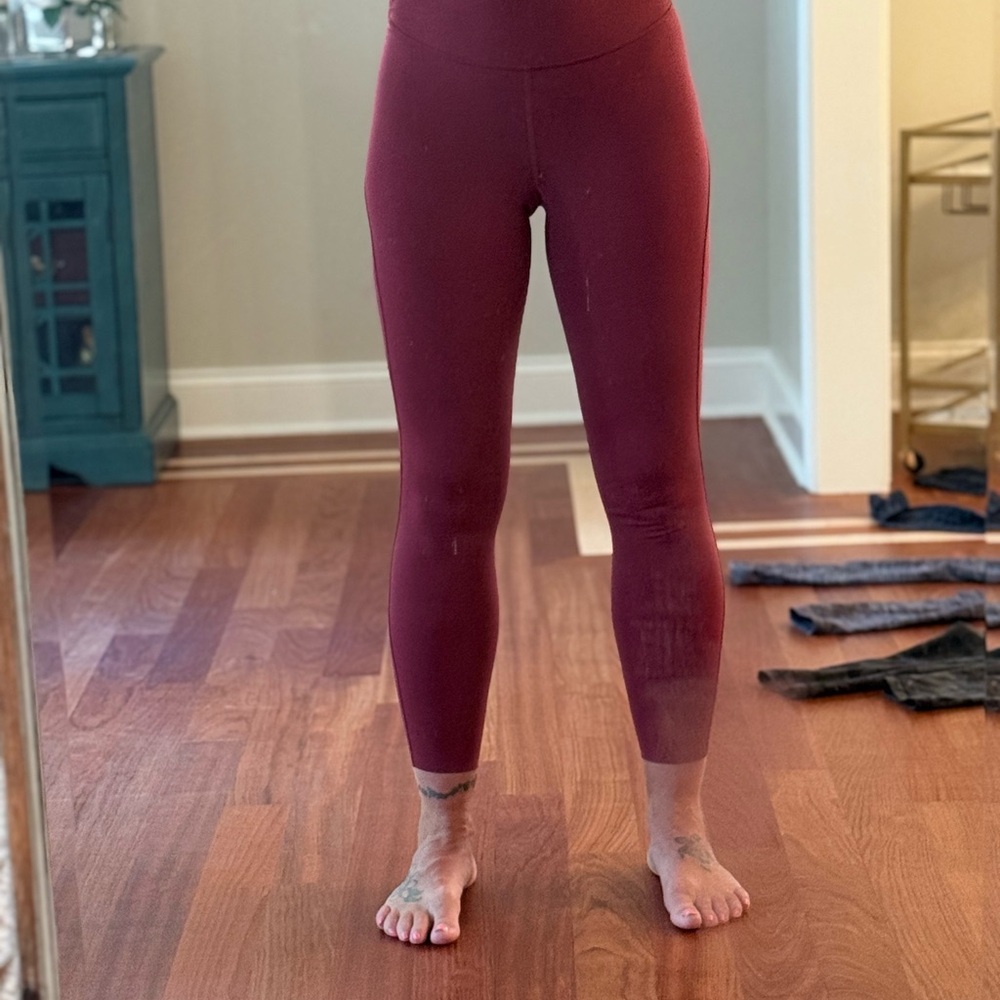 Women's Burgundy Leggings
